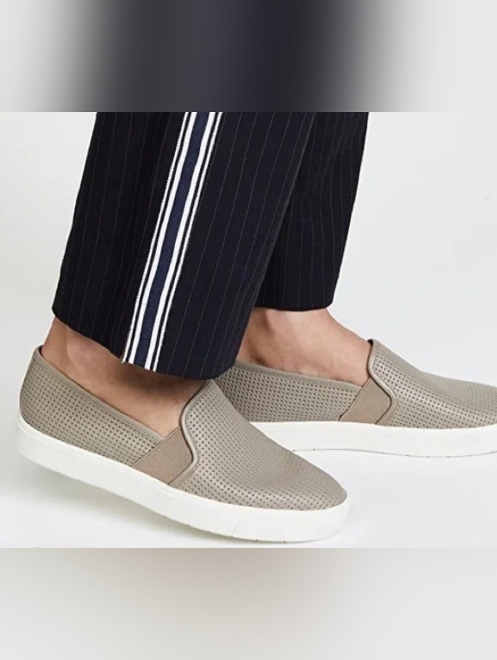 Women's VINCE Slip-On Perforated Casual Sneakers in Taupe